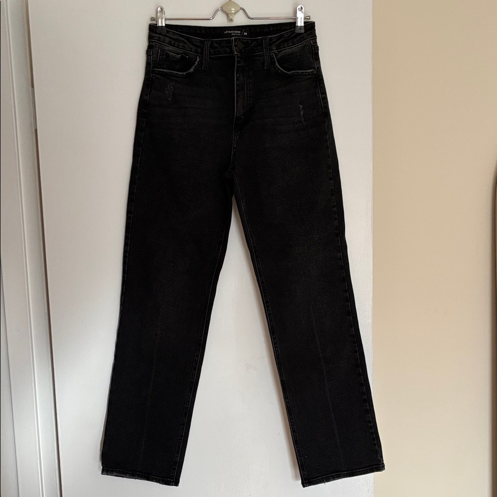 Just Black Denim Straight Leg Black